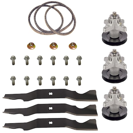 Aic Replacement Parts Repl MTD/RZT 50 RZT50 Heavy Duty Deck Rebuild Kit W/Mount Bolts Fits Cub Cadet KT-LAS20-0020